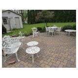 Cast aluminum lawn furniture