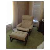 Mid Century Modern Chair and Ottoman