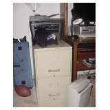 2 Drawer Filing Cabinet, Printer & Paper Shredder