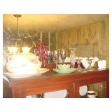 Soup Tureen, Jadeite, Silver Plate & Milk Glass