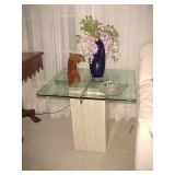 Glass Top End Table