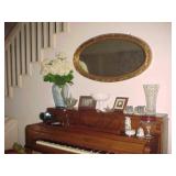 Oval Mirror, Vases & Collectibles