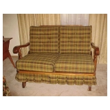 Early American Maple Rocking Love Seat