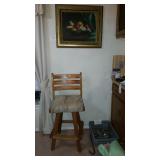 Bar Stool & Artwork