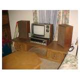 Coffee Table, T.V. & Stereo
