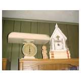 Vintage Baby Scale & Birdhouse