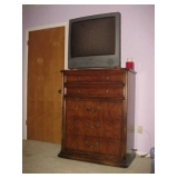 Chest of Drawers & T.V.