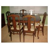 Antique Dining Table w/6 Chairs