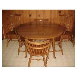 Maple Dining Table w/2 Arm chairs & 4 Side Chairs
