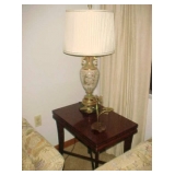 Vintage End Table & Lovely Lamp