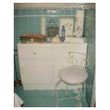 Vintage Cabinet, Bath accessories & Vanity Stool