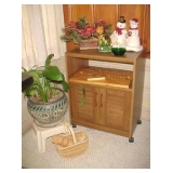 Rolling Cart, Planter & Christmas