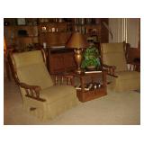 Pair of Rocker/Recliners, End Table, Lamp etc.