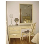 Mid-Century Modern Desk w/Chair & Mirror