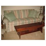 Sofa & Solid Wild Cherry Coffee Table