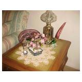 Art Glass, Collectibles & Lamp