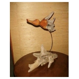 Signed Wood Carving
