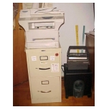 Metal File Cabinet & Printer