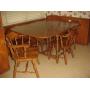 Ethan Allen Drop Leaf Dining Table & 6 Chairs