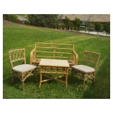 Part of a Natural Rattan Outdoor Set