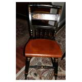 6 HITCHCOCK STENCIL BACK SIDE CHAIRS