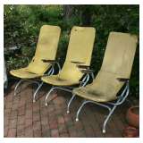 3 Folding Aluminum Chairs