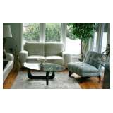 White Leather Settee