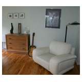 White Leather Arm Chair
