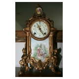19th C Porcelain Plaque Clock