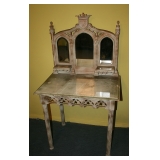 Gothic Carved Desk/Vanity