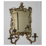 1 of 2 Brass Mirrored Wall Sconces