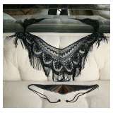 Sequin Shawl and Bead Belt