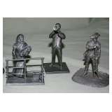 3 of Collection Franklin Mint Pewter Figurines