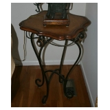 Scrolled Iron Based End Table
