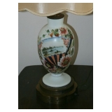 1 of 2 Hand Painted Glass Lamps
