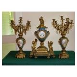 Bronze Paris France 3 Pc. Garniture Set