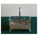 Signed Sterling & Crystal Basket Signed Sterling & Crystal Basket