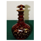 Czech Ruby w/Gold Decoration Decanter