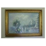 Signed "CH Young" O/C Parisian Scene Signed "CH Young" O/C Parisian Scene