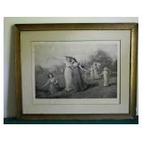 Signed "Jennie Brownsconbe 1908" Engraving Signed "Jennie Brownsconbe 1908" Engraving