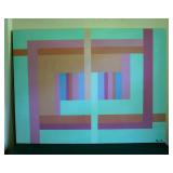 Signed "Sariba" Modern Art O/C Signed "Sariba" Modern Art O/C