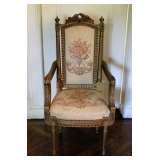 1 of 2 Louis XVI Style Dining Room Arm Chairs