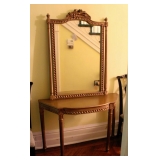 Louis XVI Style Demi Lume Table w/Matching Mirror Louis XVI Style Demi Lume Table w/Matching Mirror