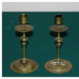Brass Candle Sticks Decorated with Insects Brass Candle Sticks Decorated with Insects