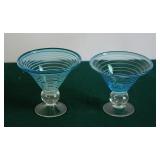 Pair Murano Compotes Pair Murano Compotes