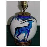 Reverse Side French Boches Freres Table Lamp Reverse Side French Boches Freres Table Lamp