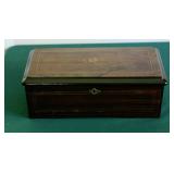 German 6 Tune Music Box with Inlaid Case German 6 Tune Music Box with Inlaid Case