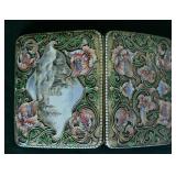 Rare Art Nouveau Silver Scenic and Enamel Cigarette Case 3 3/4" x 3" Rare Art Nouveau Silver Scenic and Enamel Cigarette Case 3 3/4" x 3"