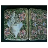 Rare Art Nouveau Silver Scenic and Enamel Cigarette Case 3 3/4" x 3"