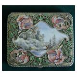 Rare Art Nouveau Silver Scenic and Enamel Cigarette Case  